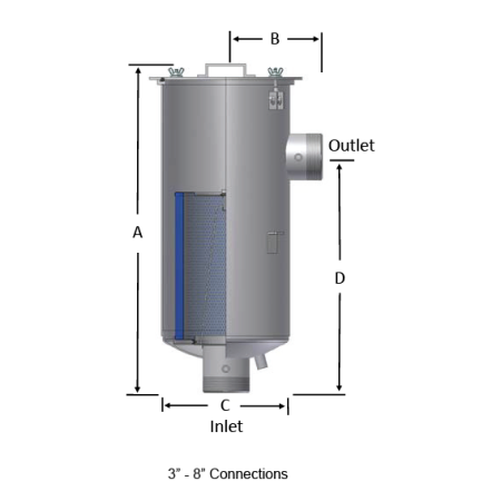 Сепаратор масляного тумана HDL-PSG476-DN200_3